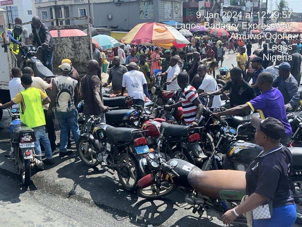 Clampdown: Lagos taskforce impounds 354 Okada across metropolis