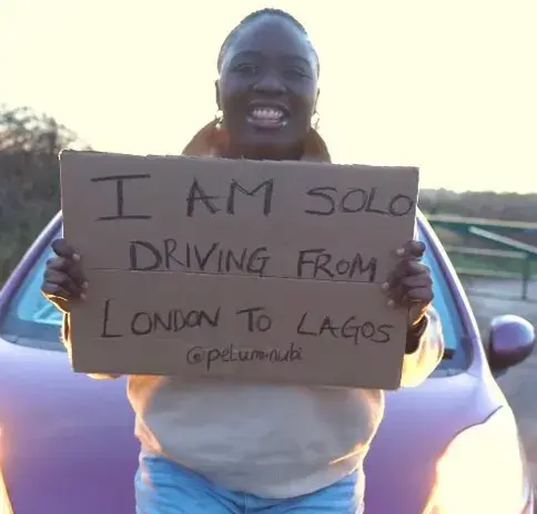 Nigerian lady, Pelumi Nubi set to drive from London to Lagos