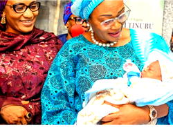 Photos: Remi Tinubu welcomes first baby of the year in Abuja