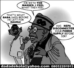 Cartoon: ‘Sir, you’re with us in blackout’