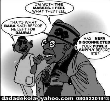Cartoon: ‘Sir, you’re with us in blackout’
