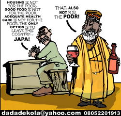 Cartoon: ‘Japa’ is now for the rich