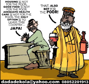 Cartoon: ‘Japa’ is now for the rich
