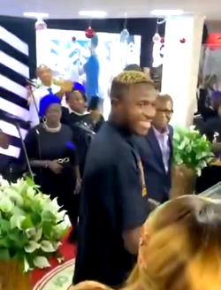 Video: Victor Osimhen attends crossover service in Lagos