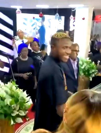 Video: Victor Osimhen attends crossover service in Lagos