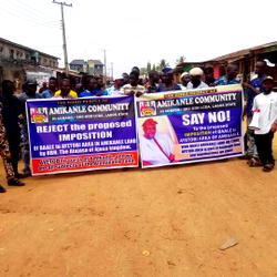 Lagos youth protests planned imposition of Baale in Aminkale community