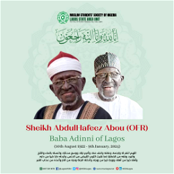 ‘He left legacy of interfaith harmony’  —  MSSN Lagos mourns Baba Adinni of Lagos