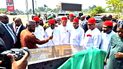 Uzodimma’s Inauguration: Tinubu arrives in Owerri, commissions Airport Road