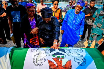 Photos: Akeredolu’s remains arrive Nigeria