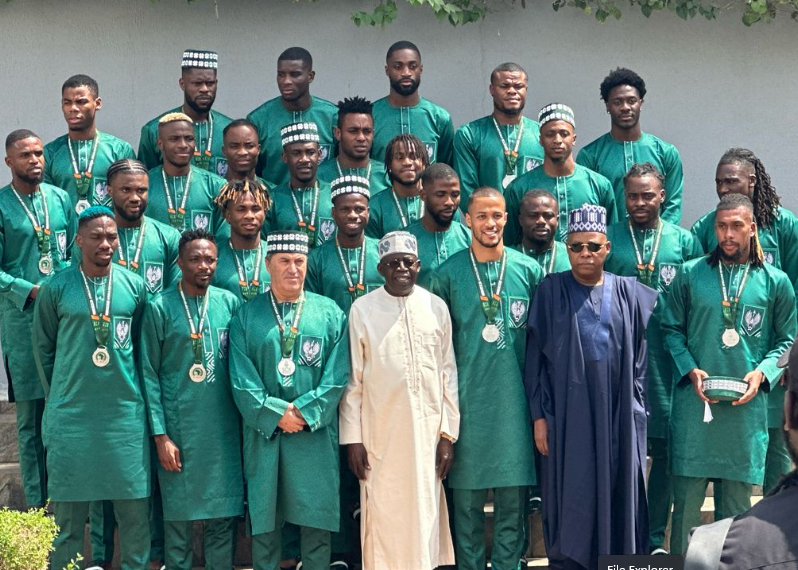 Breaking: Tinubu rewards Super Eagles with national award, plots of land, flats in FCT