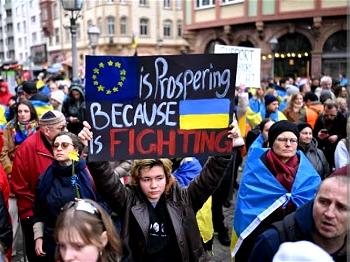Protests hit Germany on Ukraine second year war anniversary
