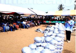 TB Joshua’s widow distributes food items to Ghana community 