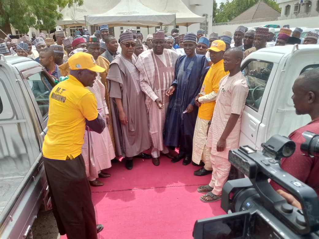 Gov Zulum unveils 110 HIJET mini trucks donated by Senator Monguno