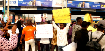 Photos: Youths protest in Ibadan, urges Tinubu to address insecurity, hunger
