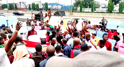 Sachet alcohol ban: Distillers protest at NAFDAC office in Lagos