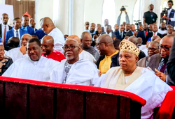 Tinubu, governors pay last respect to Akeredolu in Owo