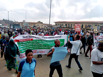 Photos: Economic hardship: NLC protests in Abuja, Lagos, Oyo, Jos, others