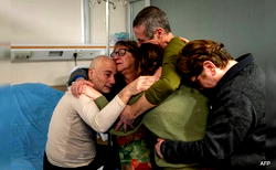 ‘Tears, hugs’ as rescued Gaza hostages reunite with families