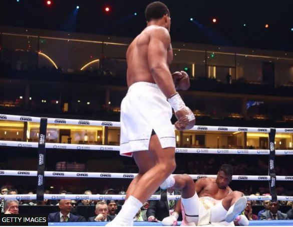 Anthony Joshua defeats Ngannou with second-round knockout
