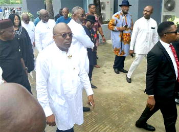 Tight security at Isiokpo, as Fubara, Diri, others arrive for Herbert Wigwe’s funeral (Photos)