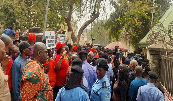 NLC protesters shut down Labour Party headquarters, demand Abure’s impeachment