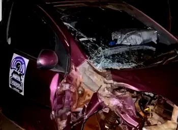 Video: Lady driving from London to Lagos involved in car crash