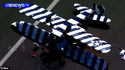 Plane lands upside down on runway
