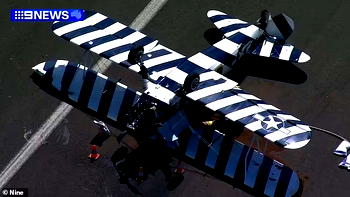 Plane lands upside down on runway