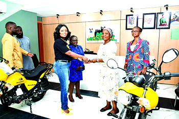 Low emission Max motorcycles to help LASG distribute resident cards