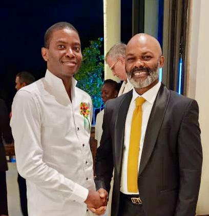 L-R: Prime Minister of Grenada, Dickon Mitchell; Chairman, Optiva Capital Partners, Franklin Nechi, at the exclusive pre- opening ceremony for the newly completed Six Senses Five-Star Resort in Grenada, recently