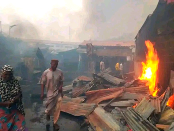 Photos: Fire destroys shops in Sokoto central market