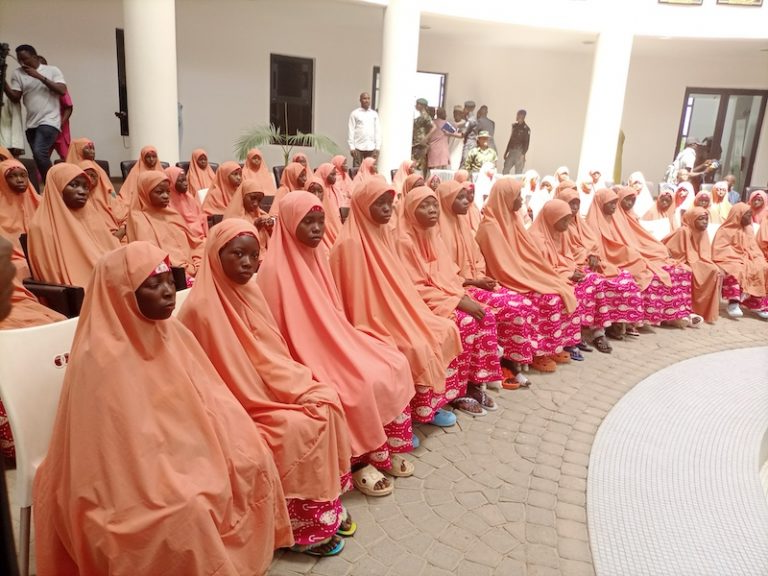 Photos: Rescued 137 Kaduna schoolchildren arrive govt house