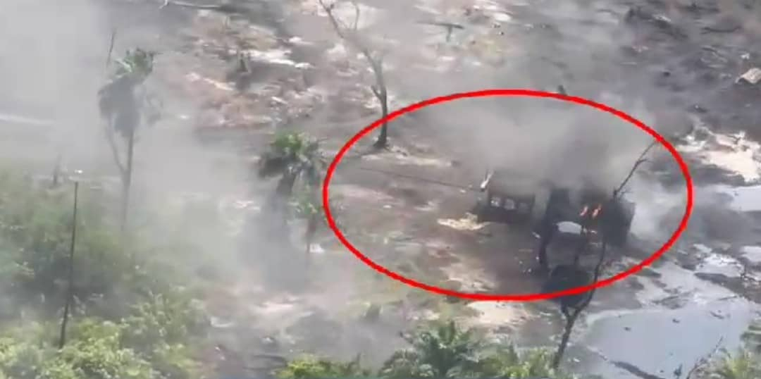 NAF destroys several illegal refining sites, berges in Rivers