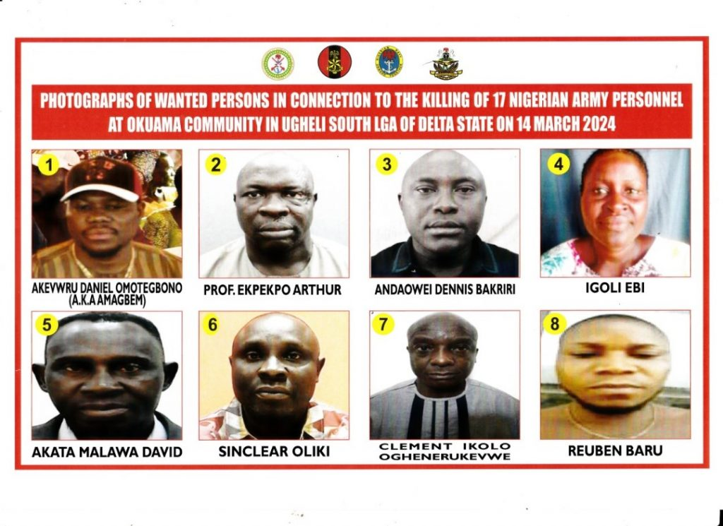 Okuama killings: Army declares eight persons wanted [FULL LIST]