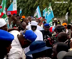 Photos: Party supporters welcome APC gov candidate, Gawuna back to Kano