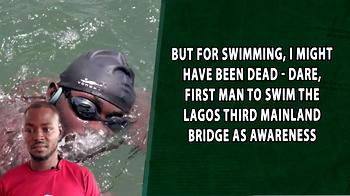 ‘Swimming across Lagos Lagoon saved my life’ – Akinrodoye Dare, who swam 11.8Km 3rd Mainland Bridge