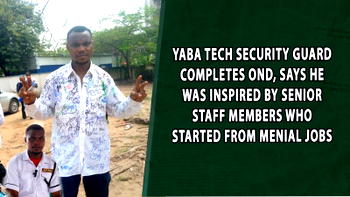 Yaba Tech security guard completes OND, says he was inspired by senior staff members