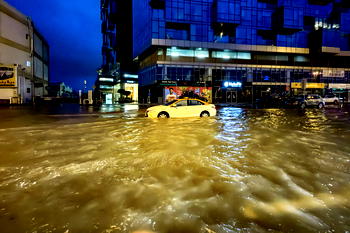 Photos: Dubai reels from floods chaos after a year’s worth of rain falls in hours