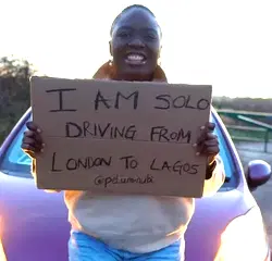 Video: Pelumi Nubi arrives Lagos after 68 days of driving from London