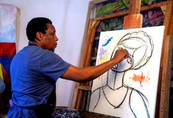 Gatherings explores Edozie’s multifaceted artistic expression