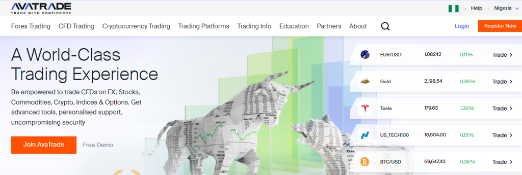 AvaTrade – Best Forex Broker in Nigeria