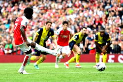 EPL: Arsenal sink Bournemouth to move four points clear in title race