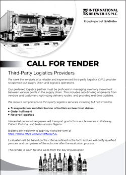 CALL FOR TENDER