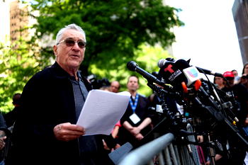 Actor, Robert De Niro slams Trump at press event outside courthouse