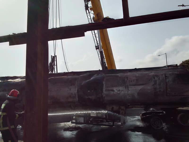 Photos: Two die in Lagos fuel tanker fire - Vanguard News