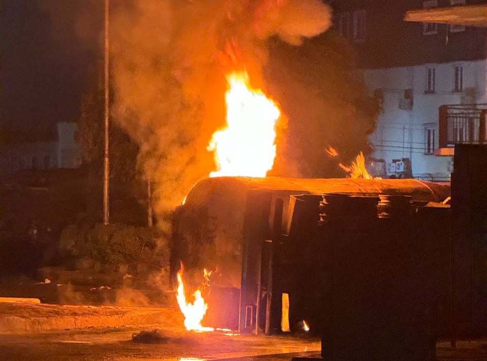 Photos: Two die in Lagos fuel tanker inferno