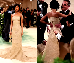 South African singer Tyla carried to stage at Met Gala