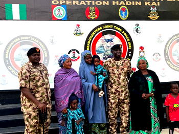 Army hands over rescued Chibok girl, three children to Borno govt