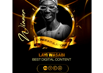 Video: Layi Wasabi wins Best Content Creator at AMVCA, drops joke on stage