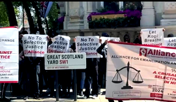 Pro-Yahaya Bello groups stage protest in London, urge Tinubu to ensure rule of law